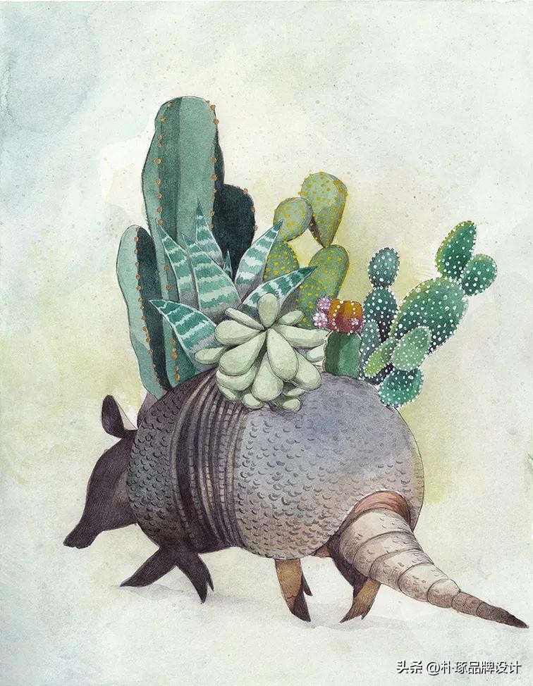 有深度意境的插画,如此清新淡雅的插画太有美感了