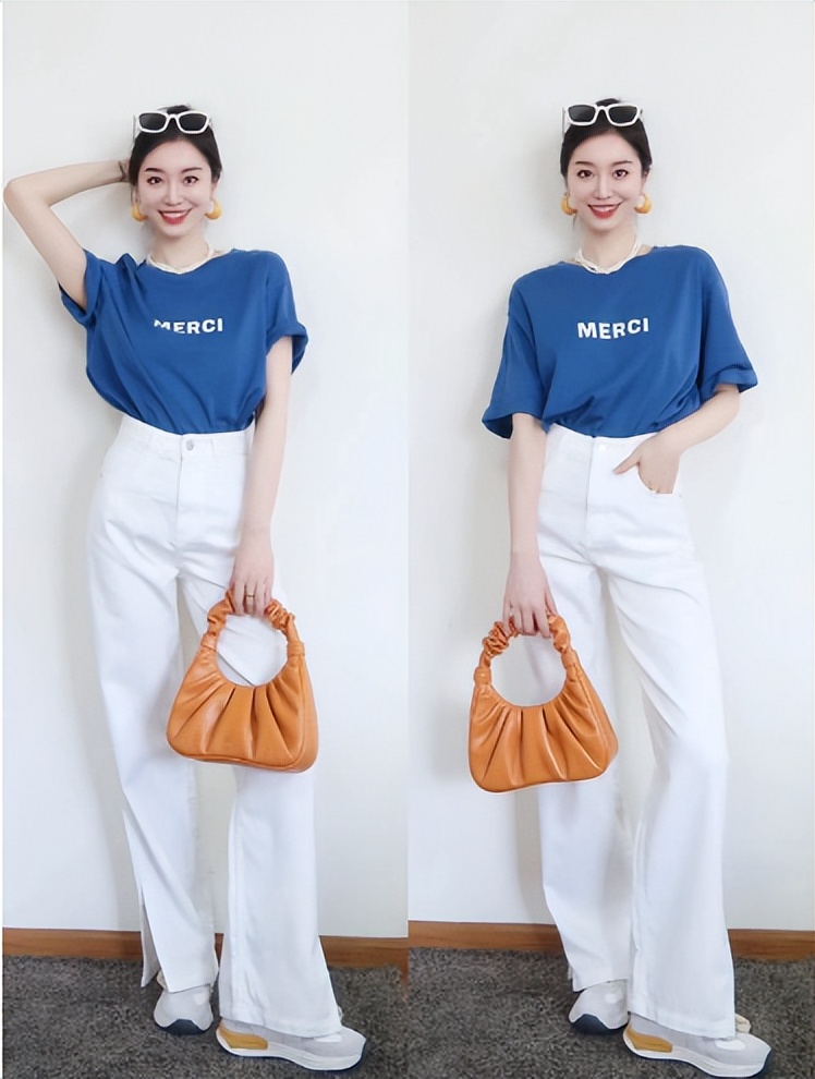 春夏流行的白裤子5种穿搭方法，清爽又自在