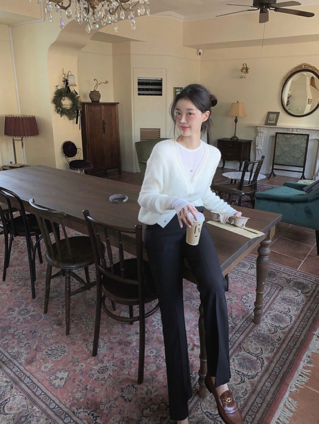 初秋韩国小姐姐温柔风怎么穿,韩国休闲风穿搭女高级感