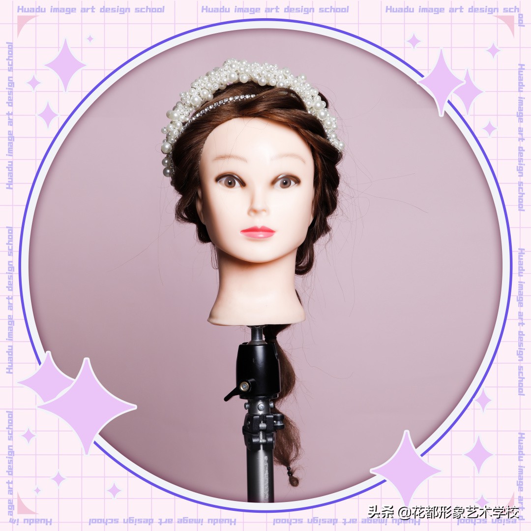 唯美学生编发教程,学化妆学美甲来花都