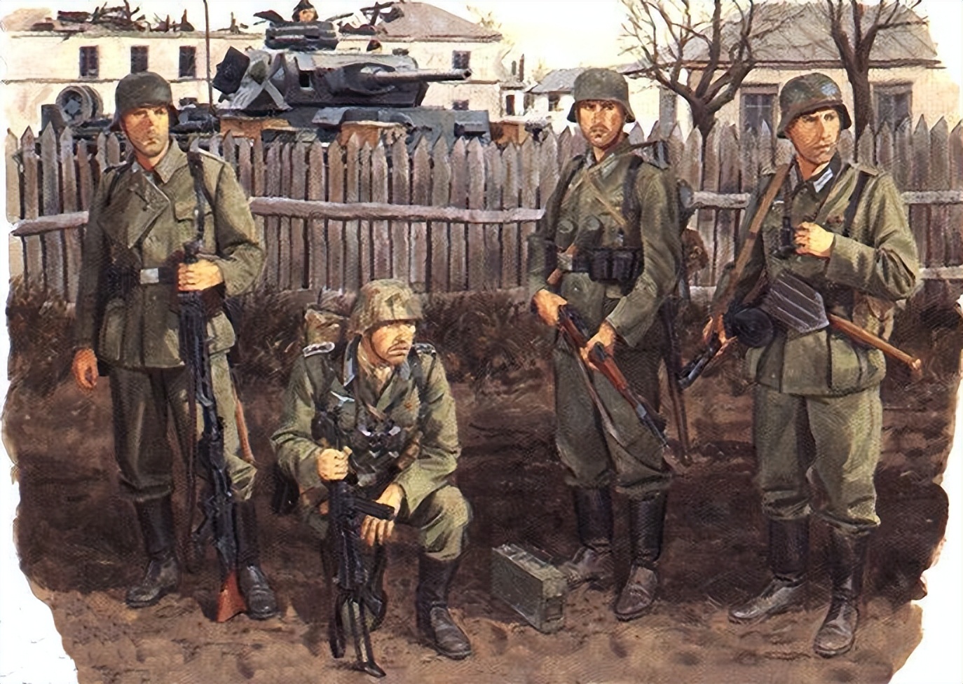 二战德军装甲部队彩绘,二战士兵的彩绘