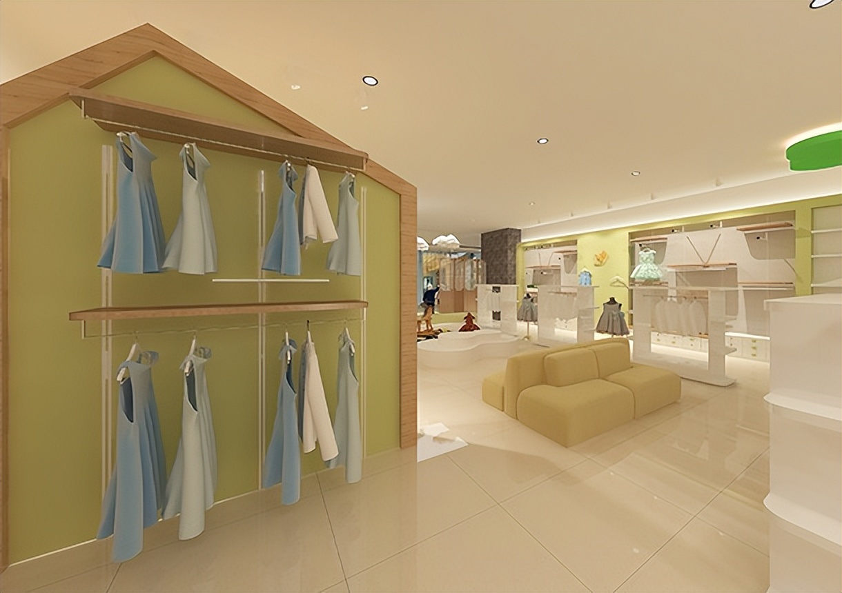 银川童装店设计装修公司推荐|银川木之芽衣童装店设计装修方案
