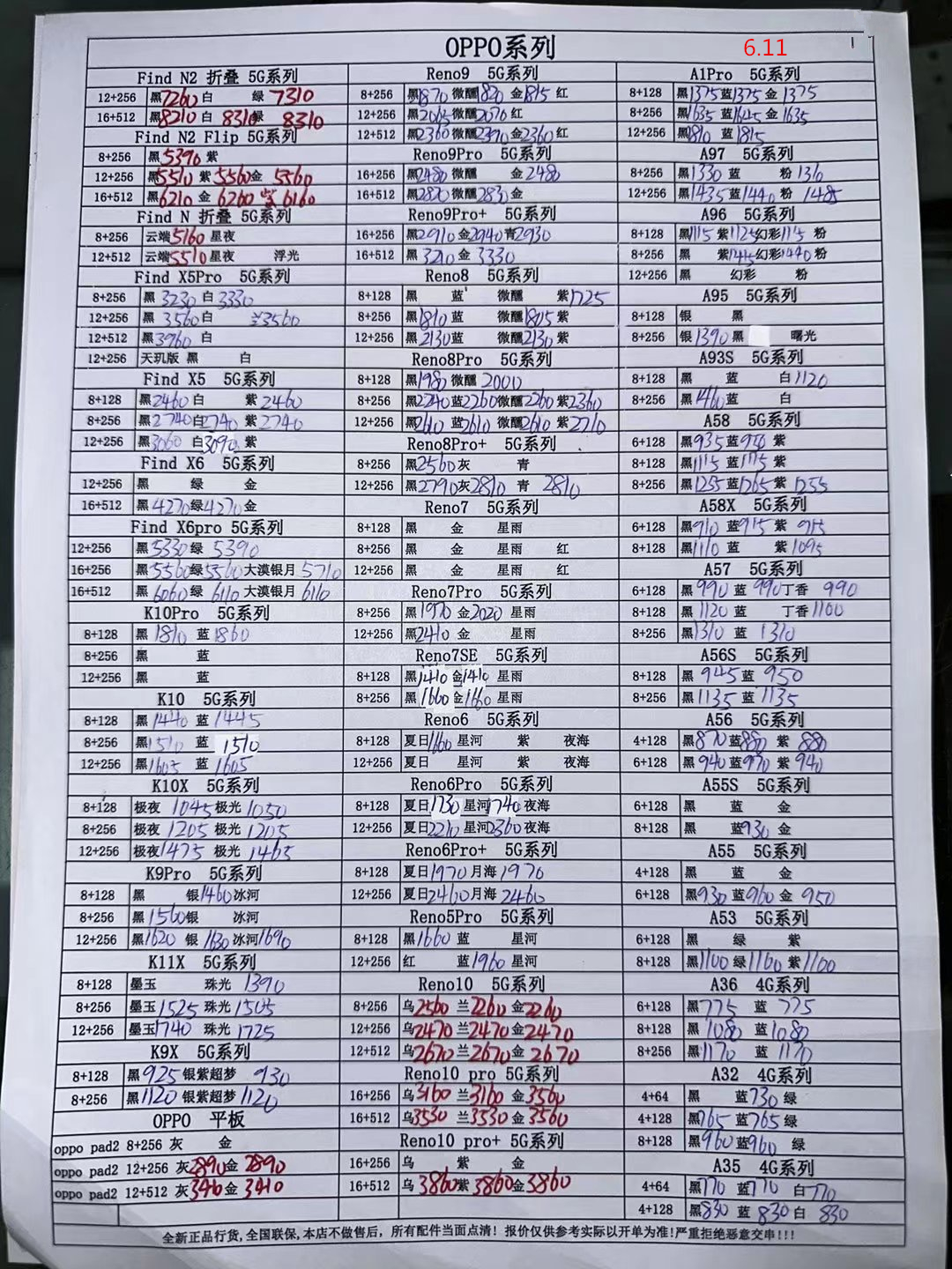 华强北2021年3月手机批发价,2023年8月手机批发价格表