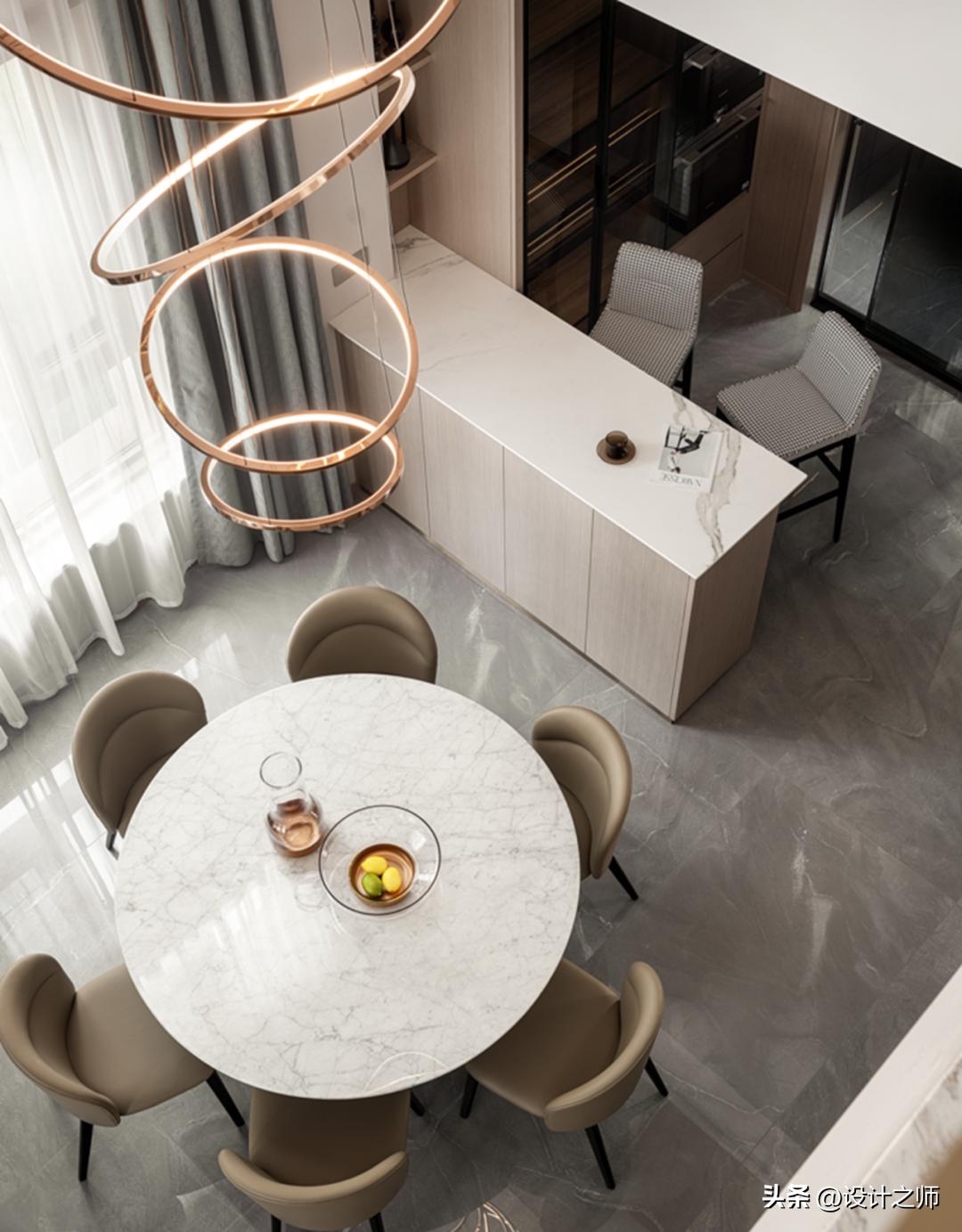 西安河与墅装修设计,西安现代城市别墅效果图