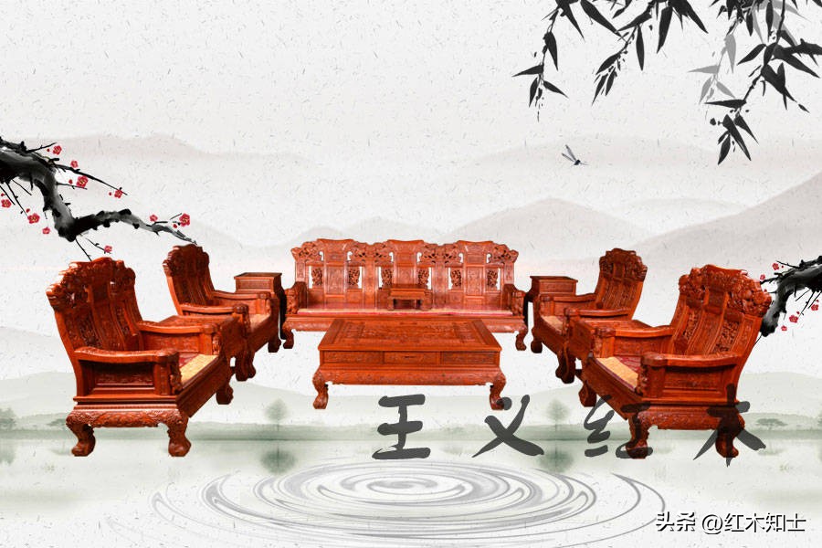 大富贵的缅甸花梨13件套值多少钱,缅甸花梨手工雕刻十三件套