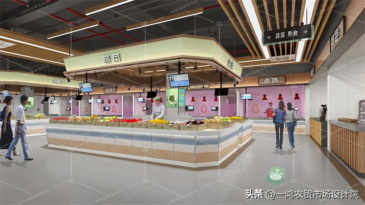 大型智慧农贸市场设计效果图,农贸市场设计之特色市场