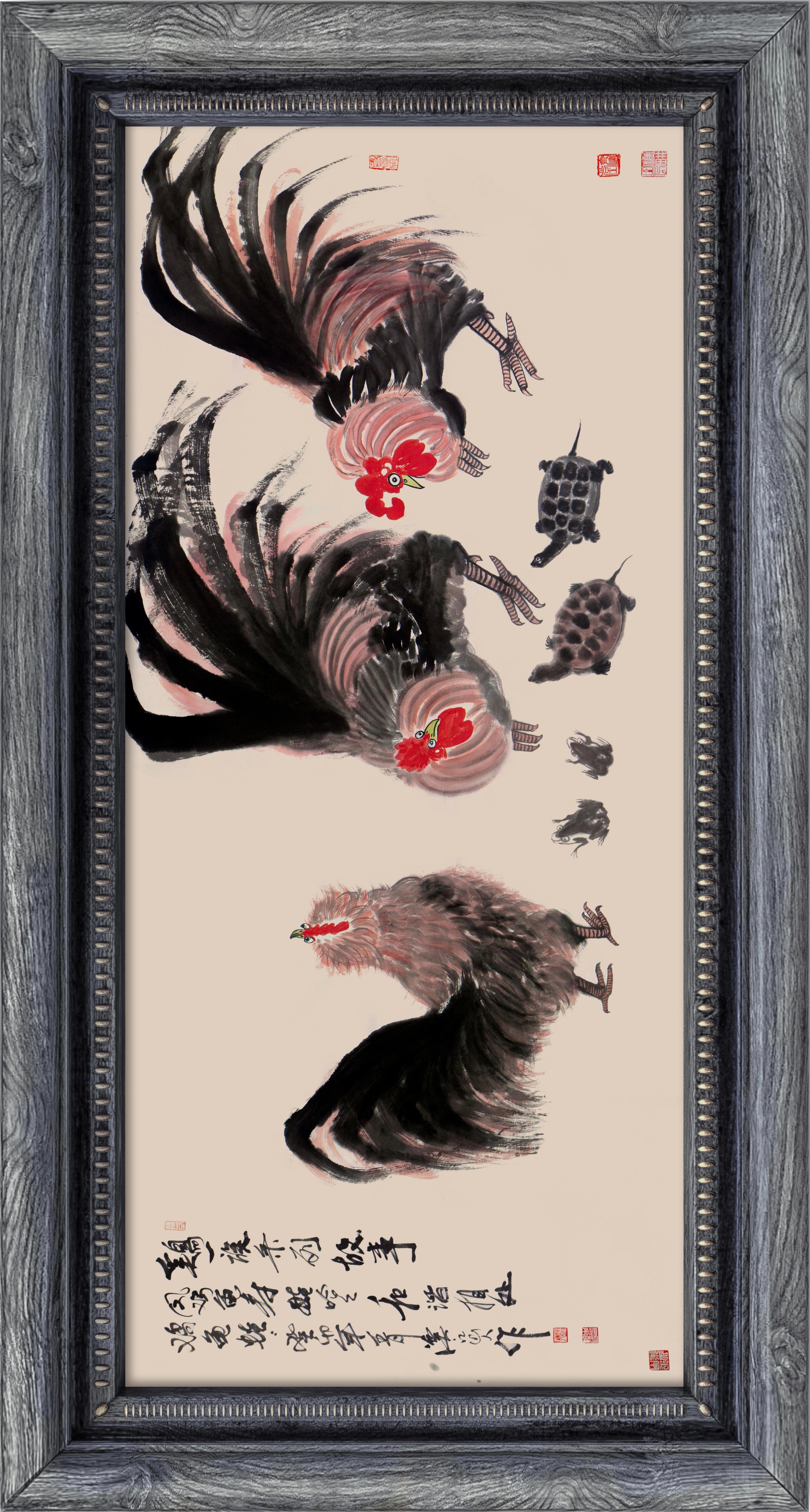 《鸡家族的故事》—朱祖国写意画的中国亮度