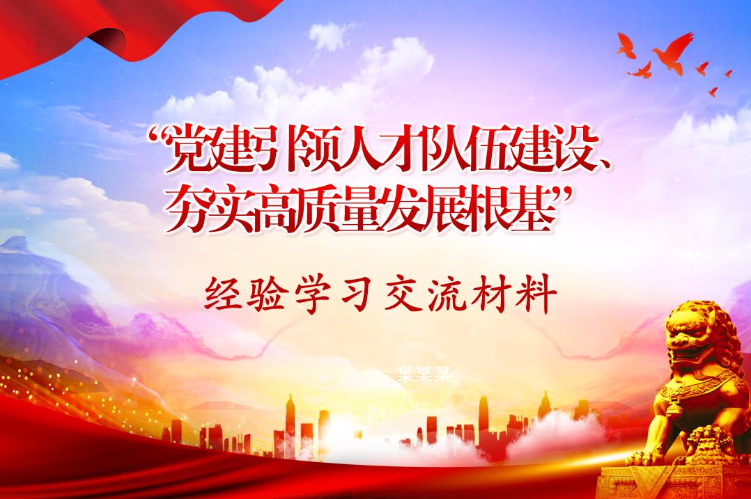 党建引领人才队伍建设交流发言,发挥党建引领促进人才队伍建设
