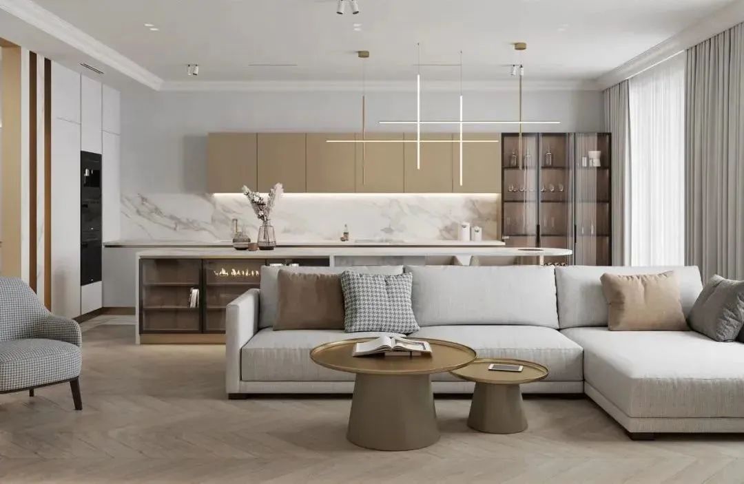 沙发不靠墙放什么好看,客厅大怎么装沙发可以靠墙