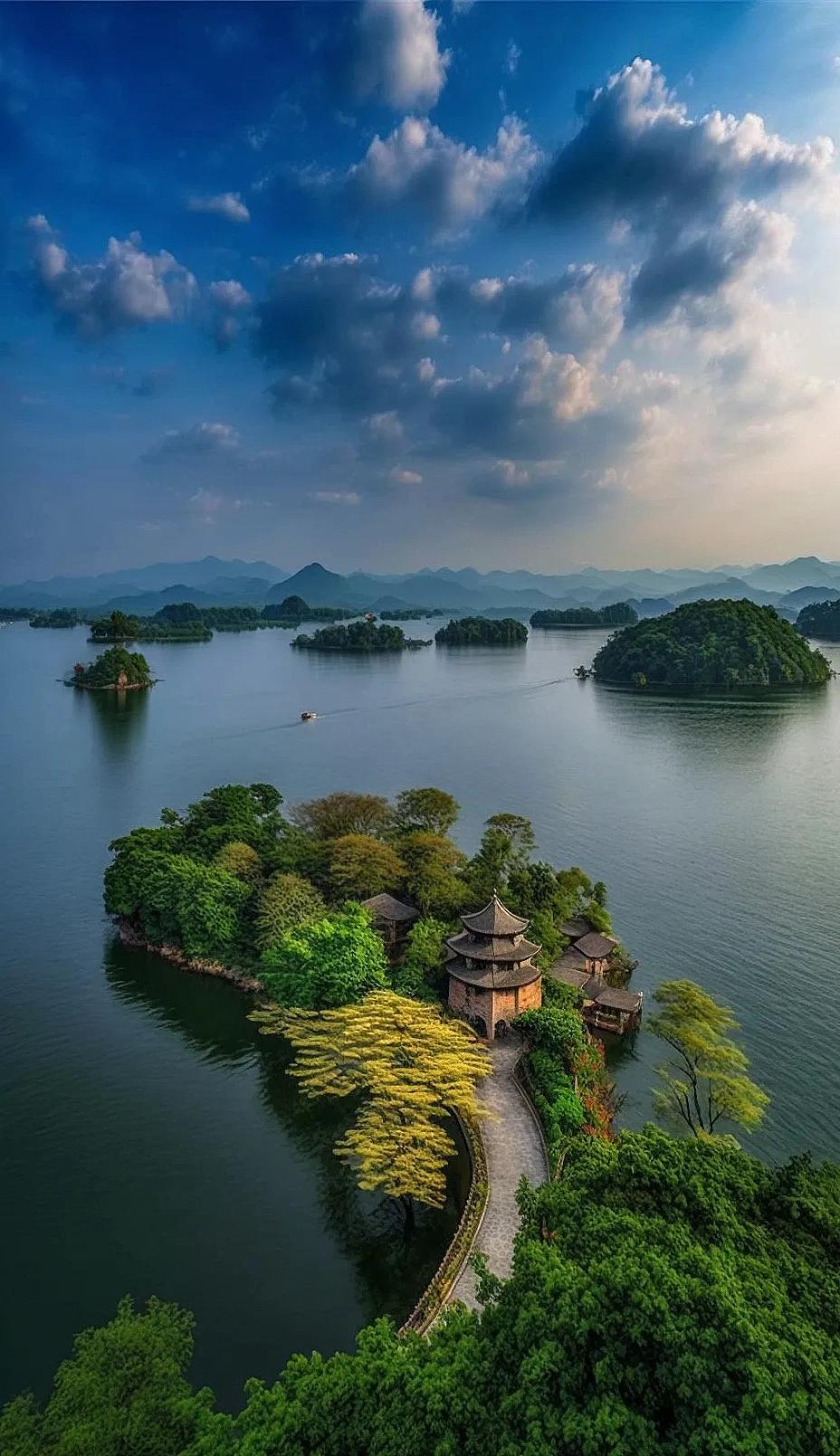 杭州西湖图片全景图,更多的杭州西湖图片