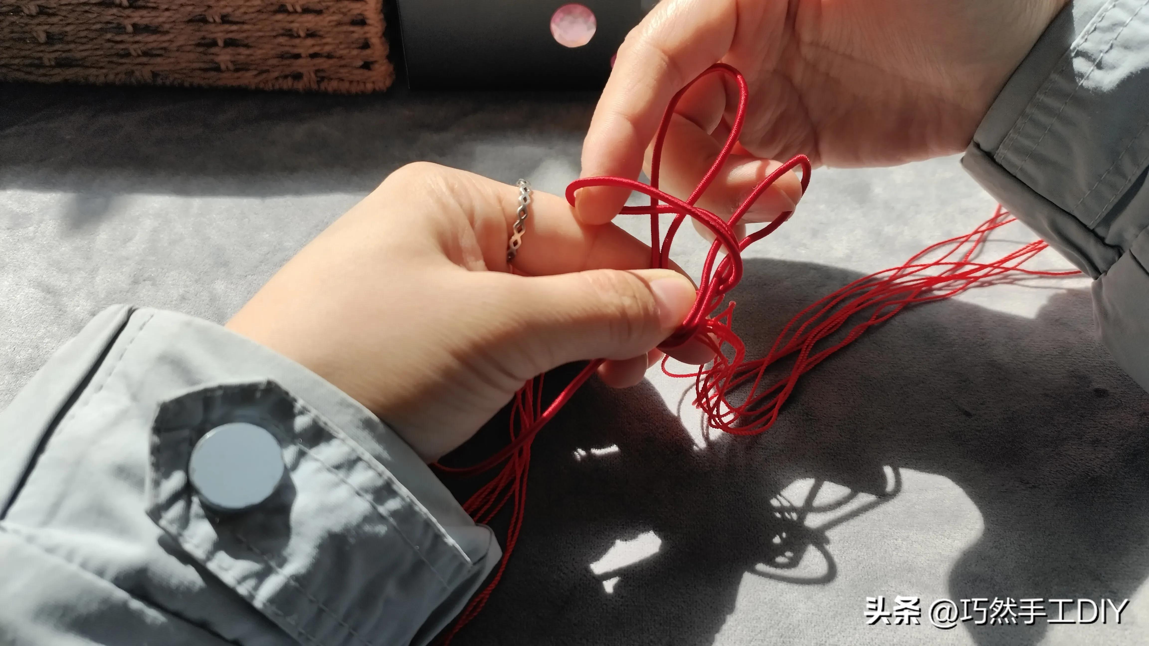 中国结吉祥结的编法教程,吉祥结和双线结编一起