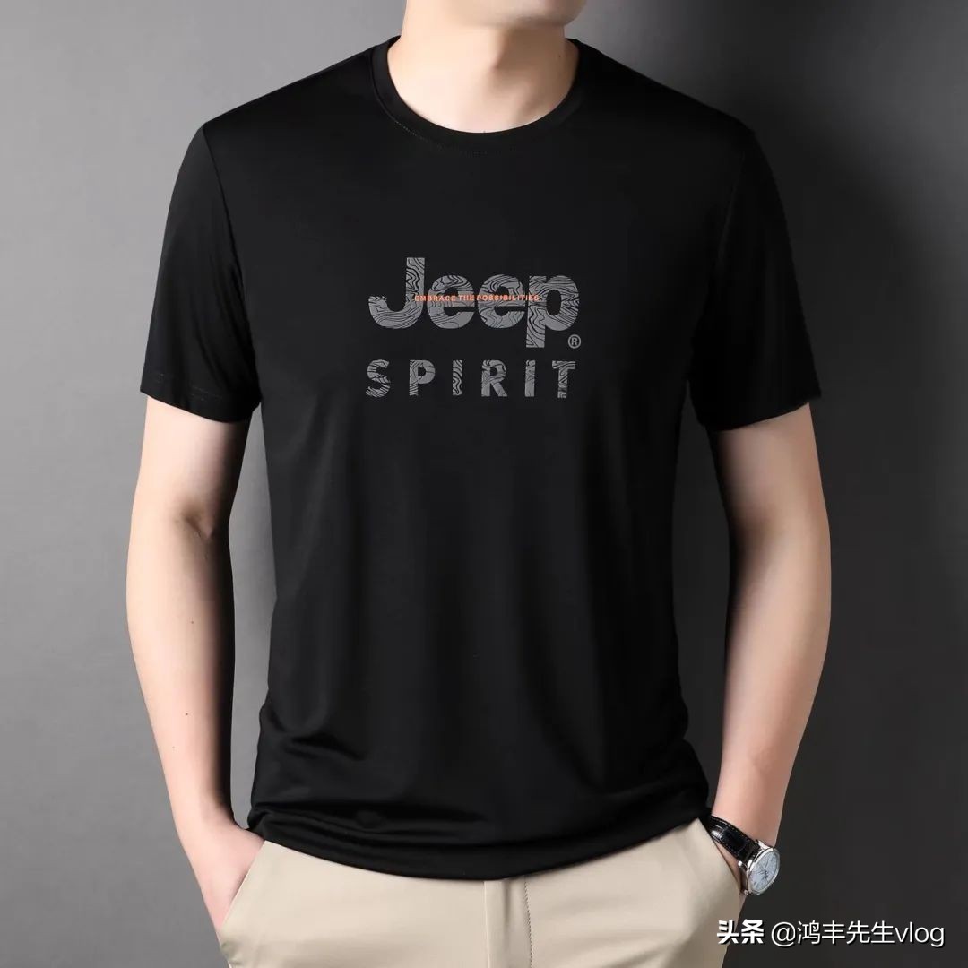 jeep短袖t恤专卖店男装翻领,jeep短袖t恤男纯棉官方正品