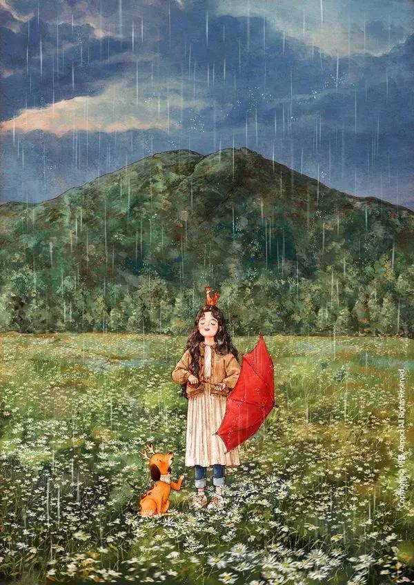 春日美景插画,春日节气插画