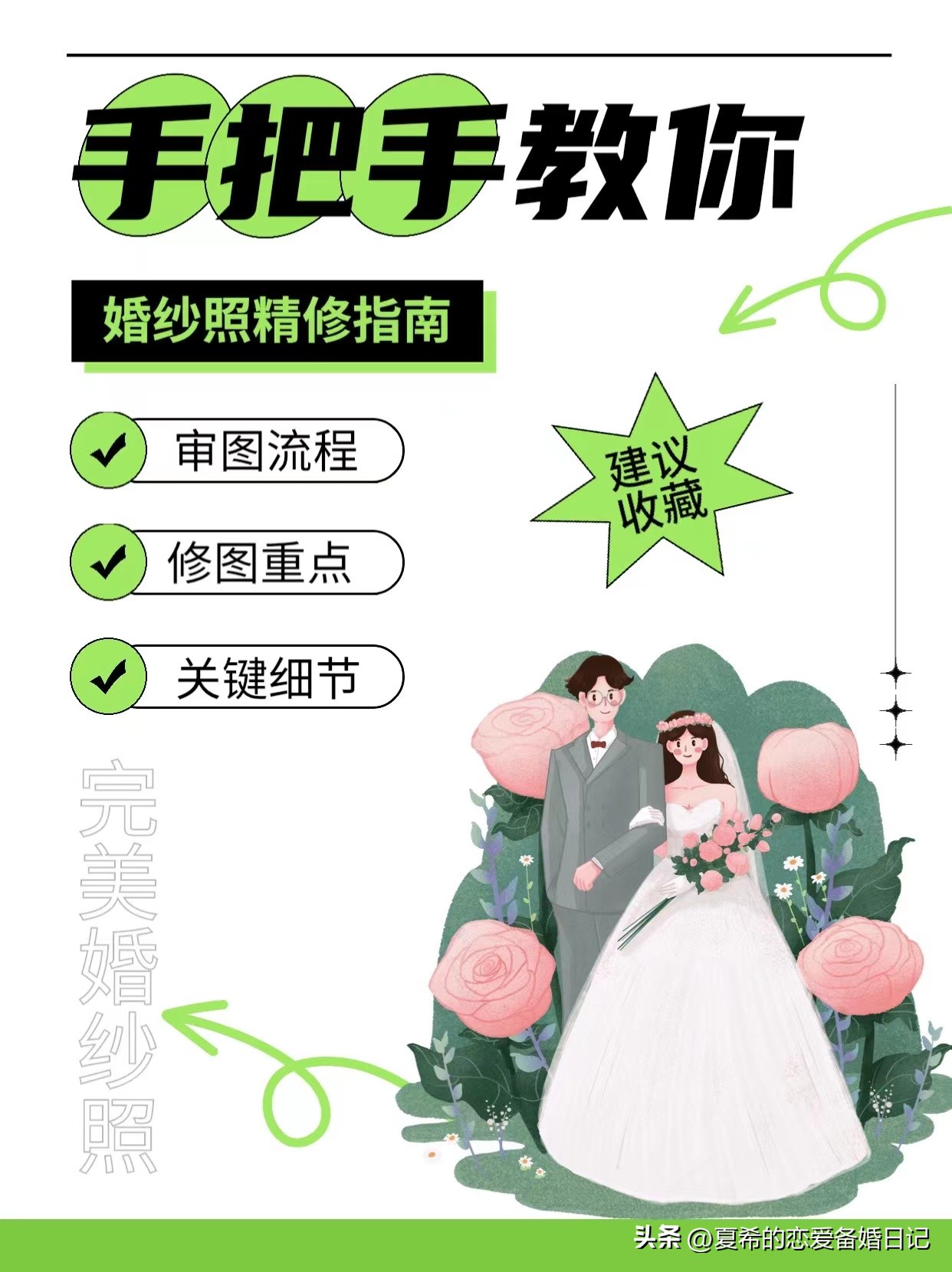 婚纱照修图应该看哪些,婚纱照精修图注意事项