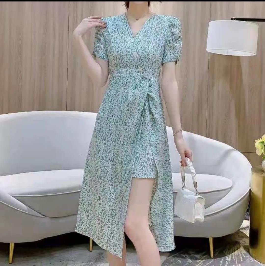 穿搭碎花连衣裙女,知性优雅大方简单女装夏季连衣裙