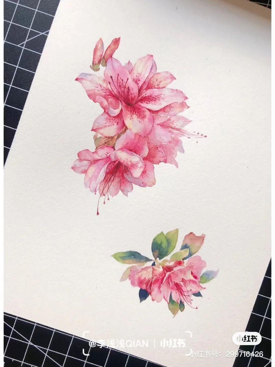 水彩中国风风景简单,古风水彩花卉简单又好看