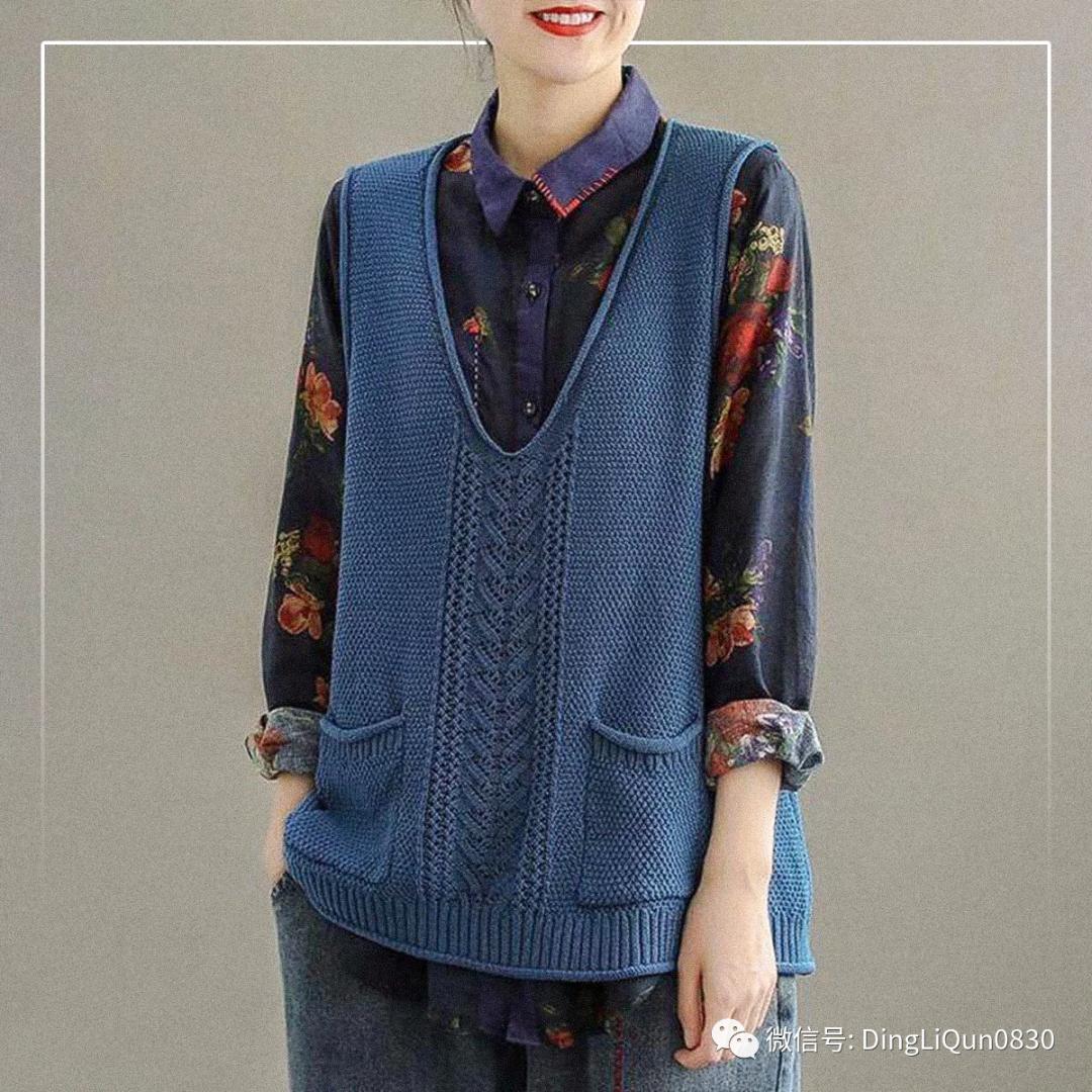 波西米亚针织背心教程,针织马甲波西米亚