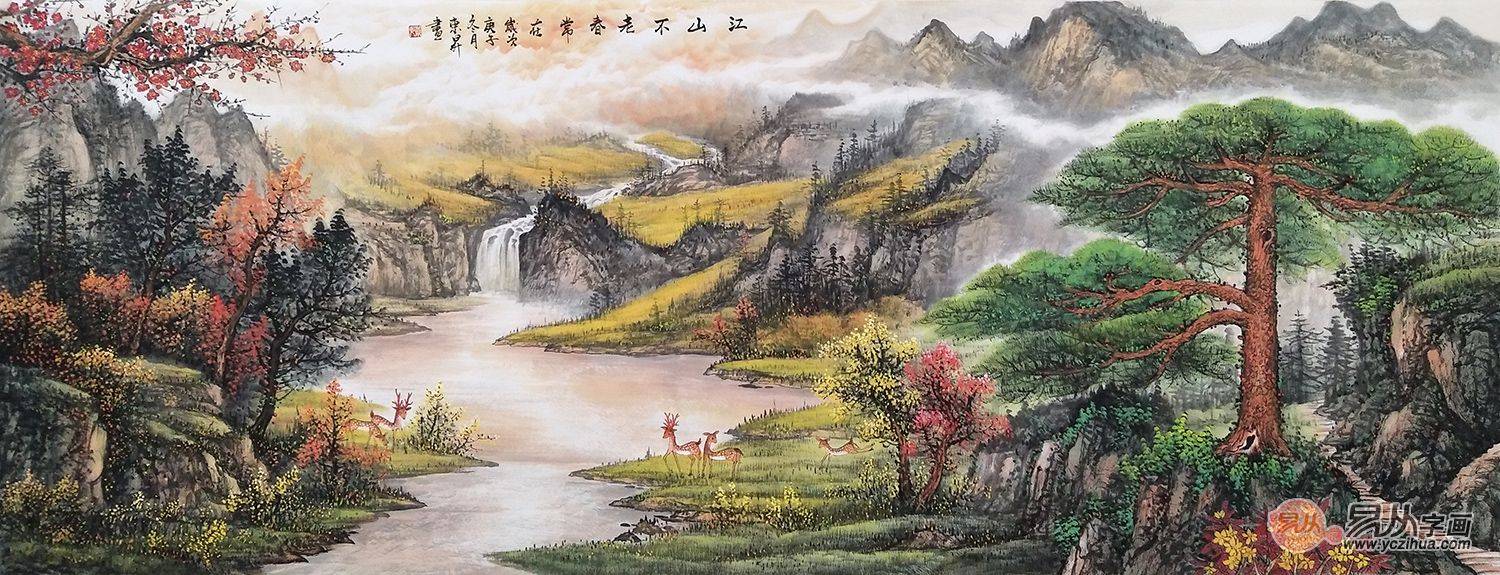 家居装饰画选择推荐,客厅装饰山水画100幅