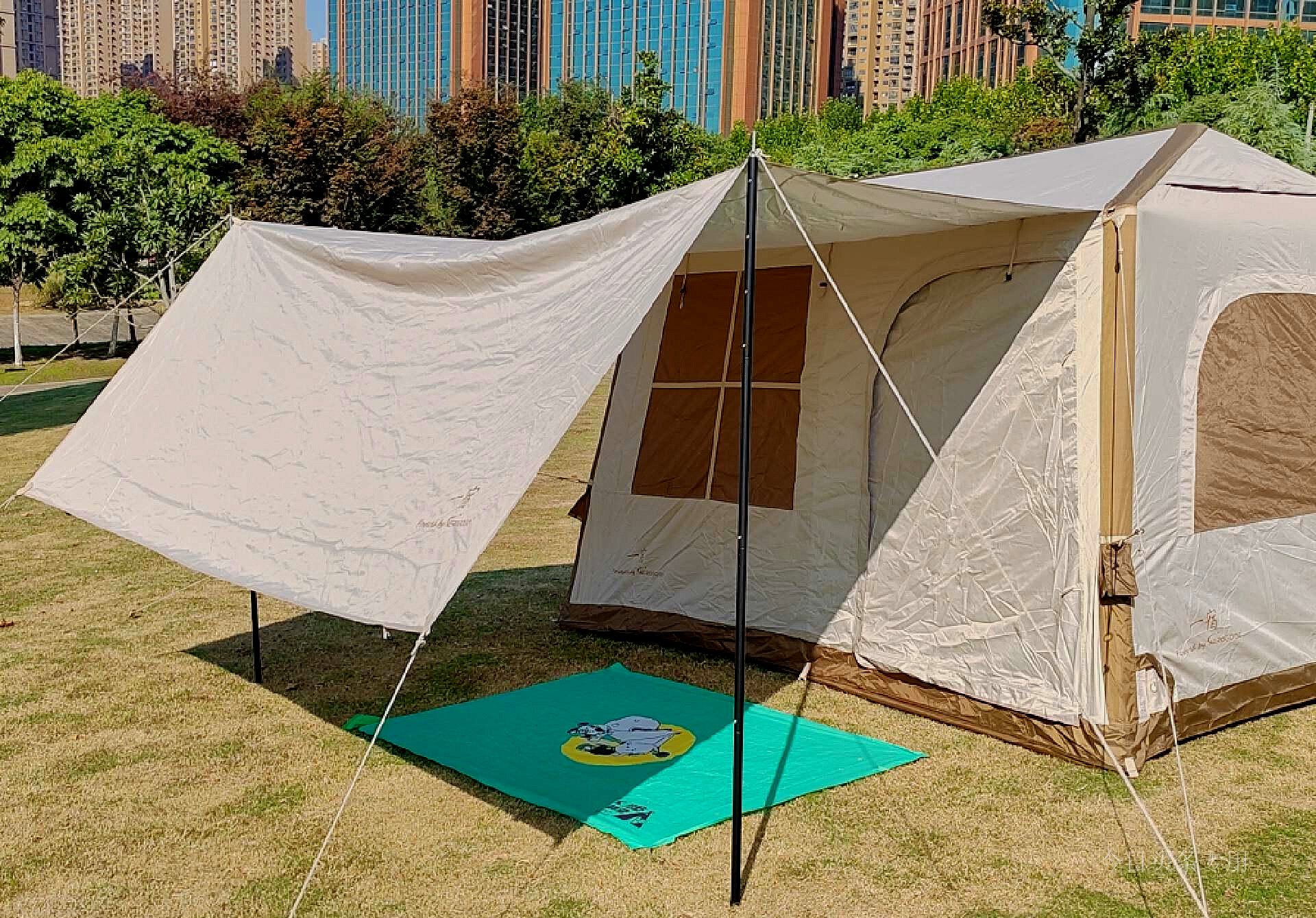 大型户外露营充气帐篷8-12人,双人充气帐篷户外露营