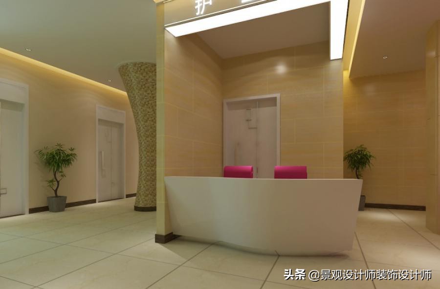 护士站背景墙分隔设计,护士站治疗室设计布局效果图