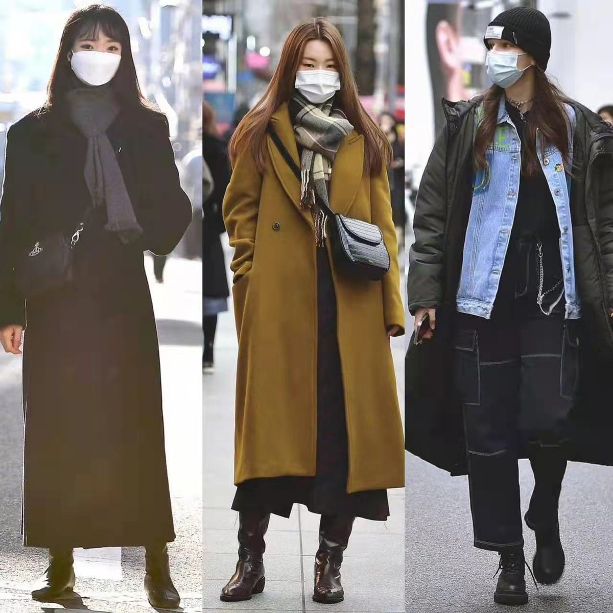 韩国小姐姐穿大衣图片,韩国女明星冬天大衣穿搭