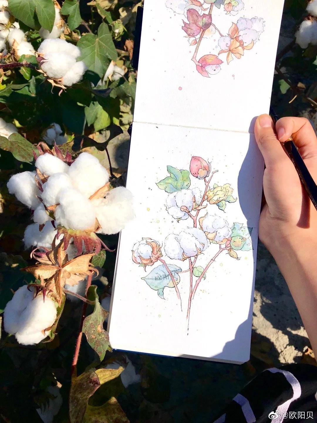 95后女孩画山水画,95后女大学生画山水课堂