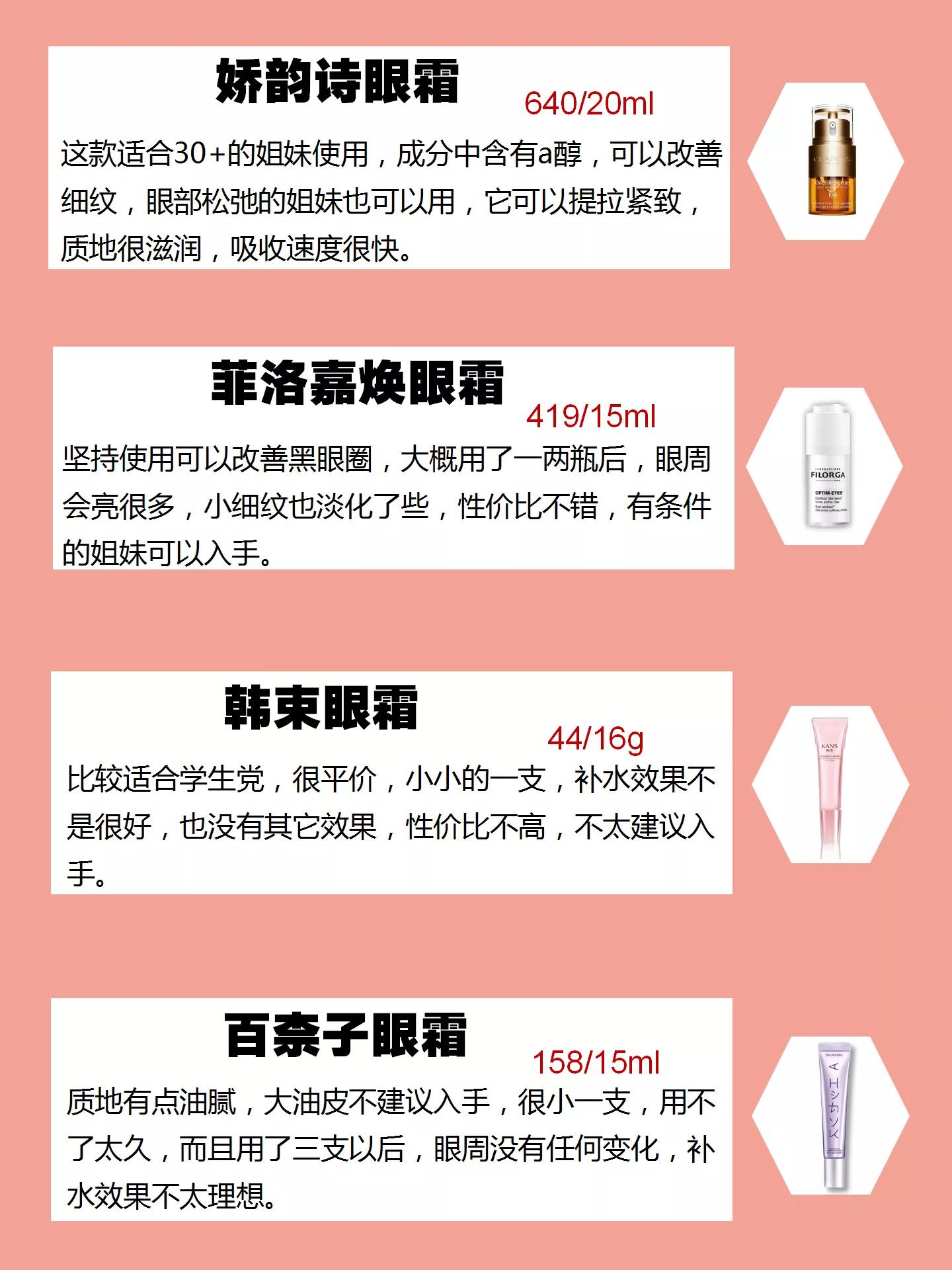 几款好用还不贵的眼霜,别乱花钱了
