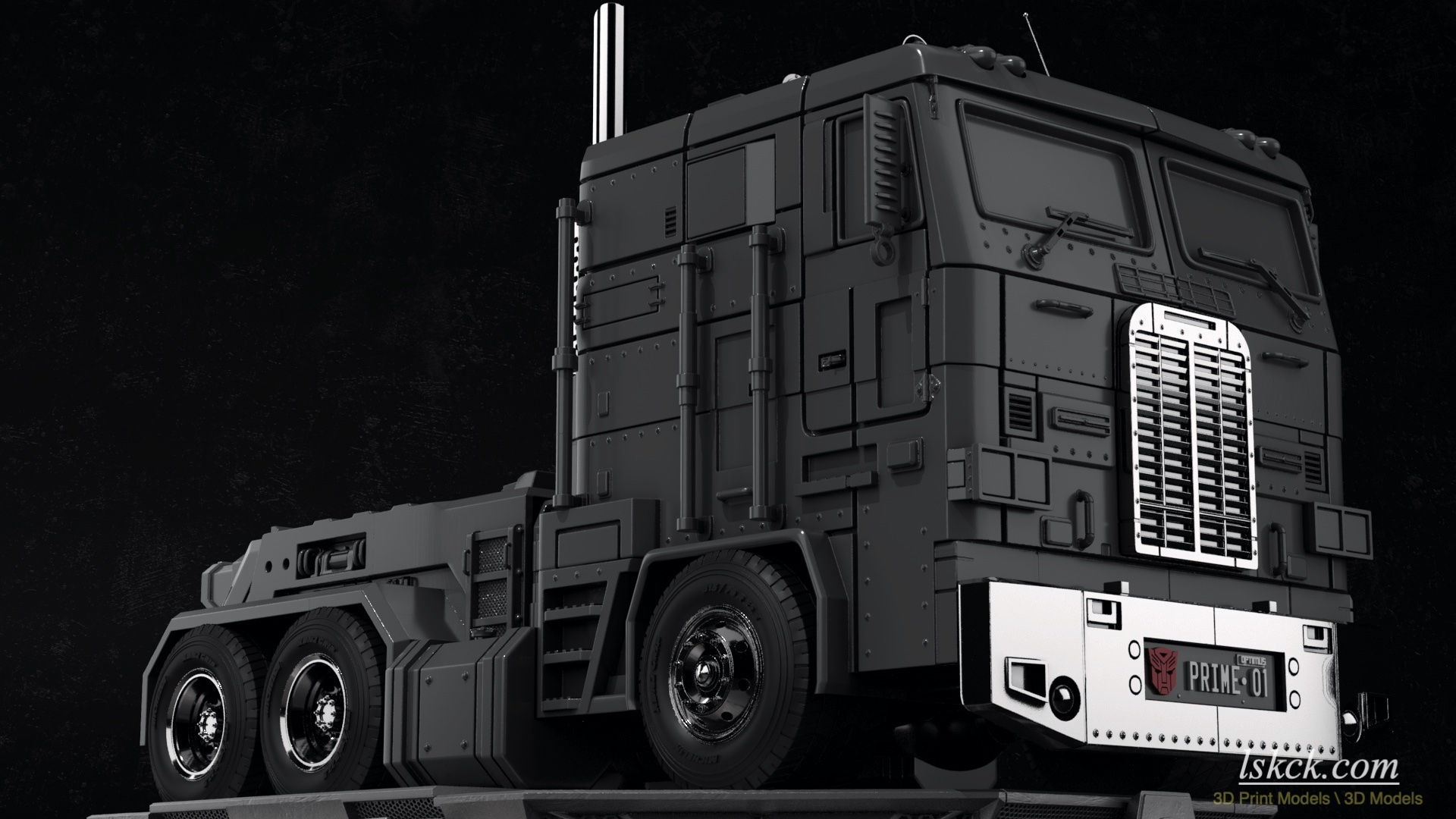 变形金刚3D打印模型,变形金刚擎天柱天火合体模型