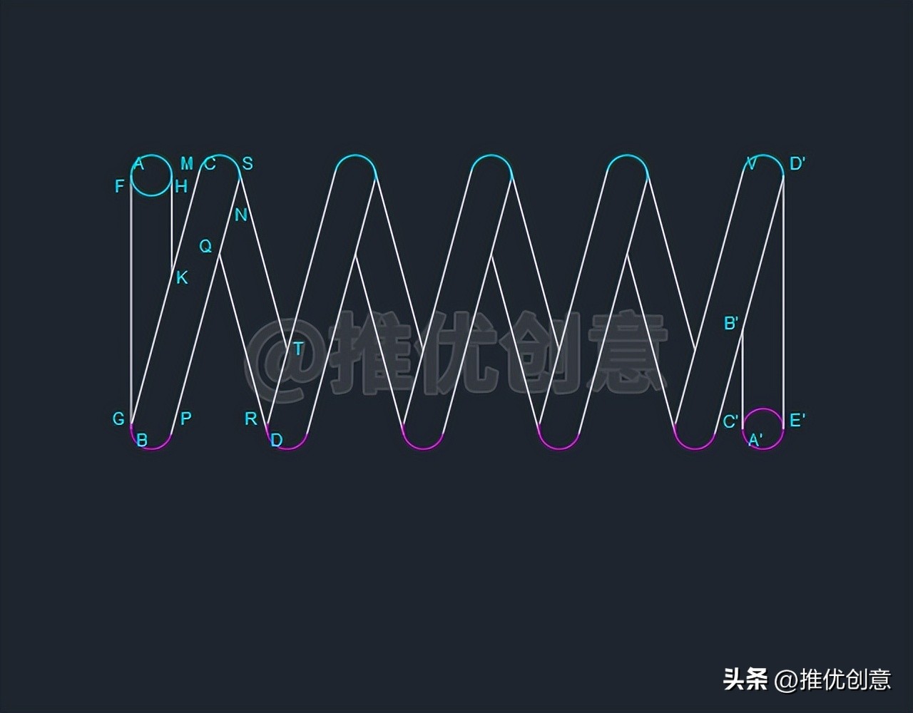 使用追踪定位、复制阵列绘制弹簧工程制图autocadcad教程CAD习题