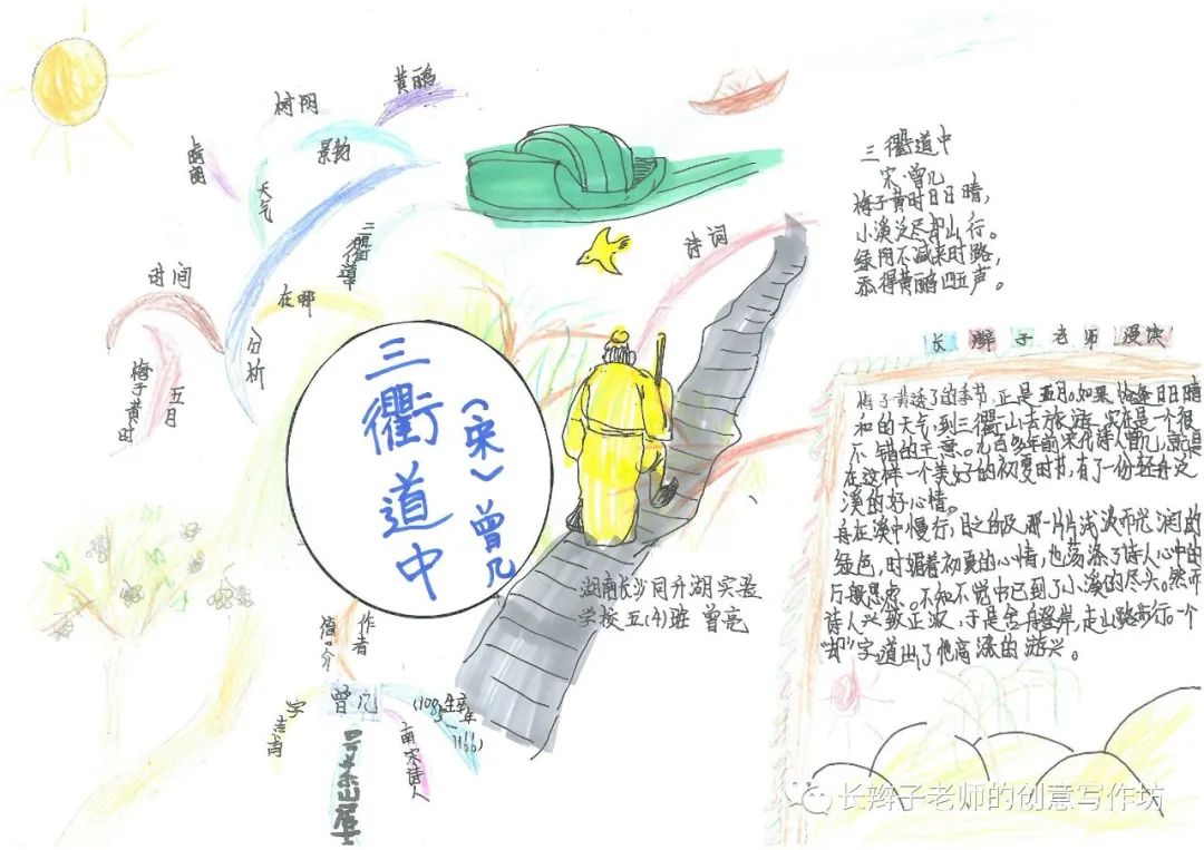 7年级上册古诗思维导图带画,古诗文鉴赏答题模板思维导图