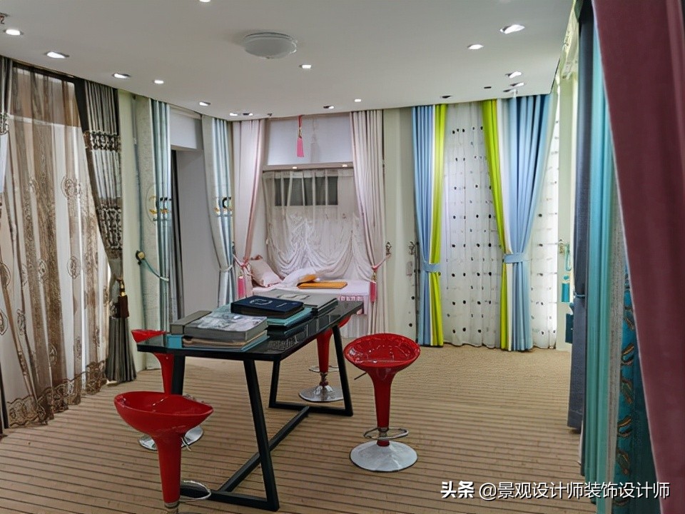 窗帘壁纸店装修,广州窗帘店设计案例图片