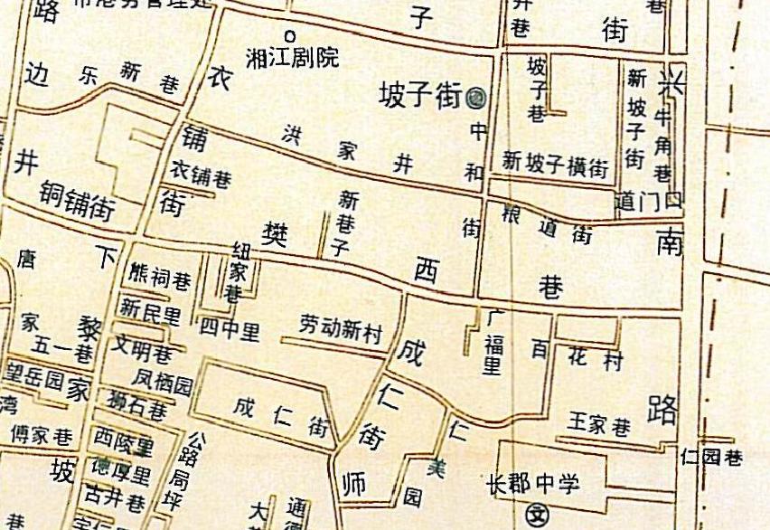 消失的老城街巷,老长沙街区图