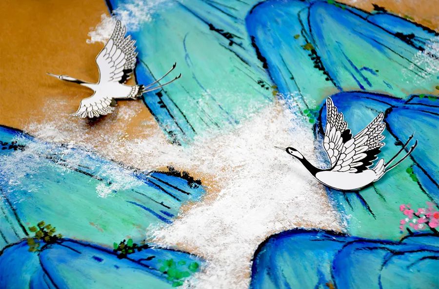 怎么用油画棒画千里江山图局部,千里江山图的河怎么用油画棒画