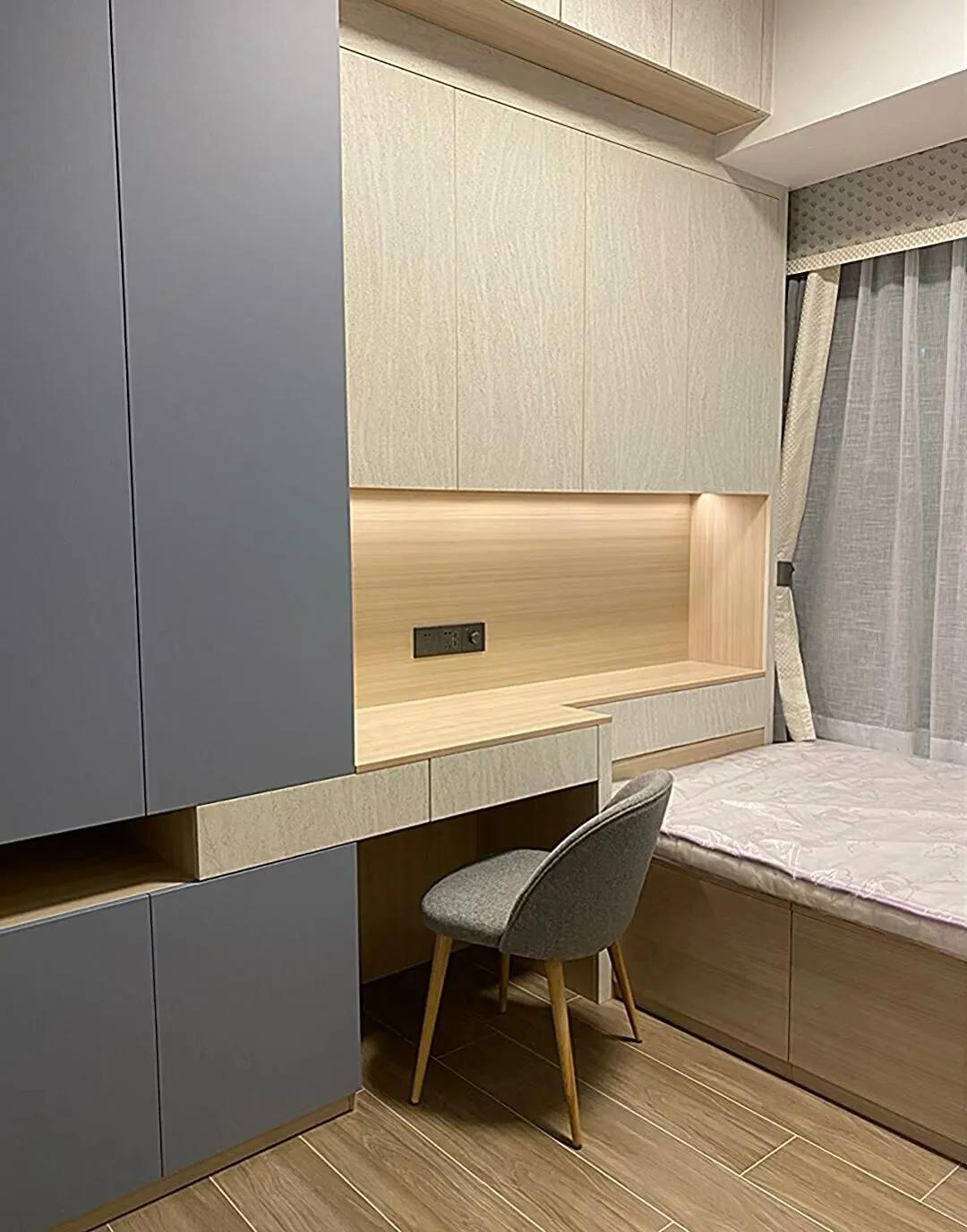 书桌衣柜一体180,儿童房定制书桌衣柜一体