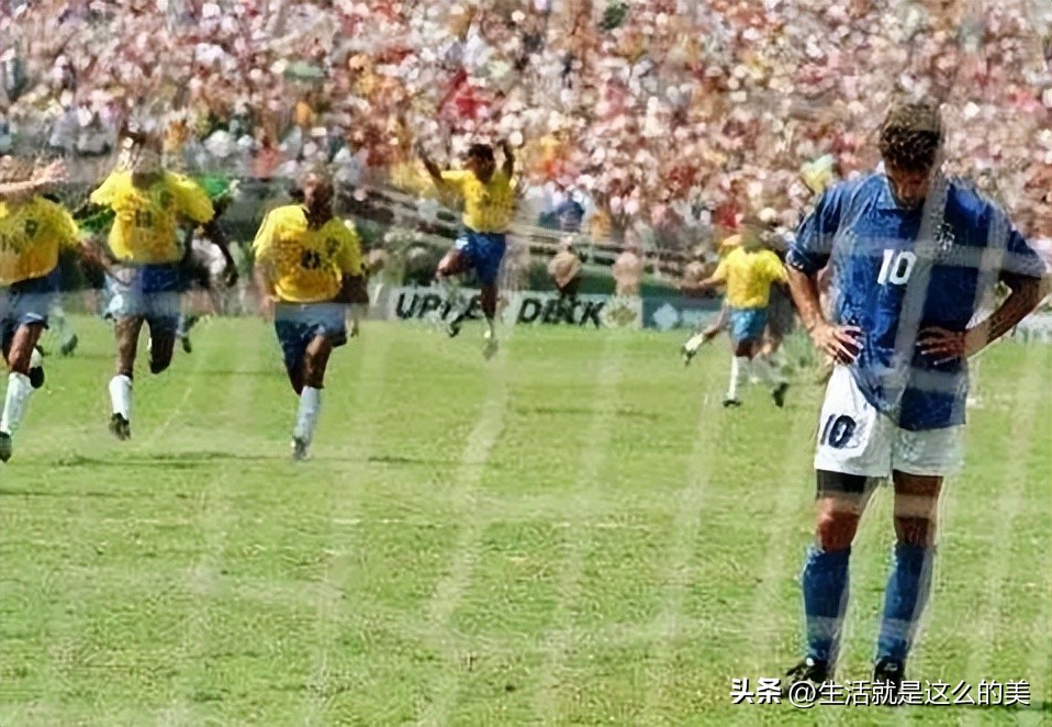 忧郁王子巴乔射失点球背影图片,足坛忧郁王子