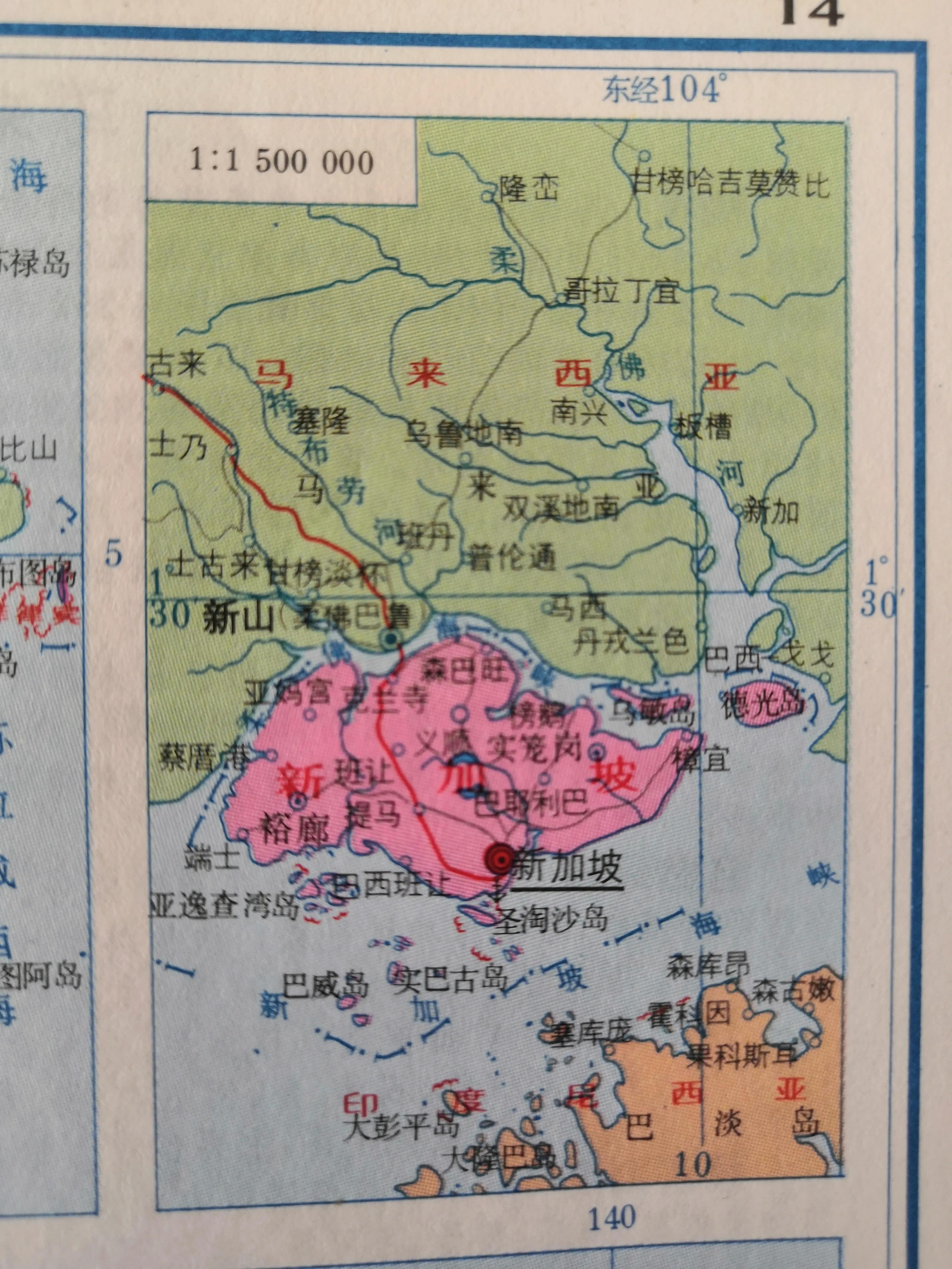 世界地图中的新加坡地图位置,世界地图变化史原版