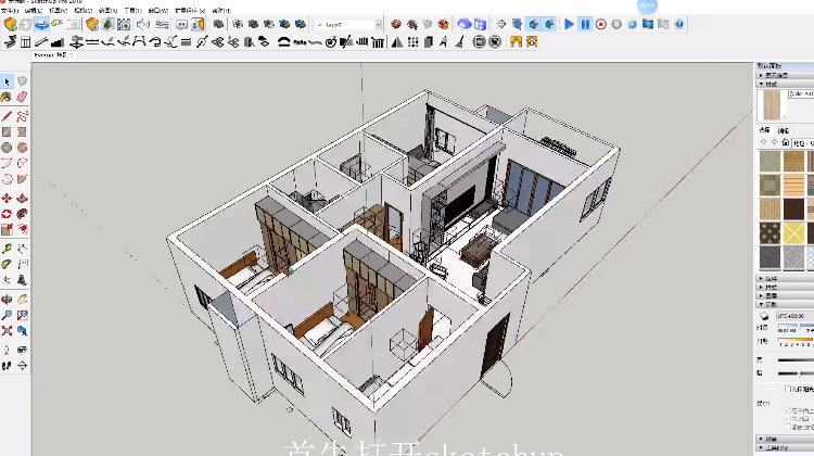草图大师渲染教程vray效果图,草图大师客厅渲染效果图
