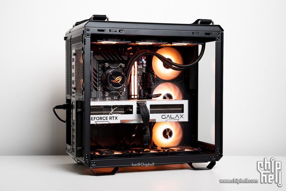 华硕tufgaminggt502弹药库白色,华硕gt502机箱黑橙搭配