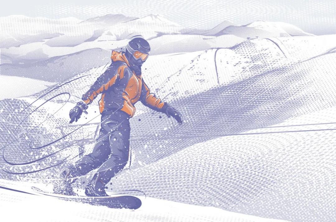 冬奥设计插画,燃情冰雪助力冬奥插画