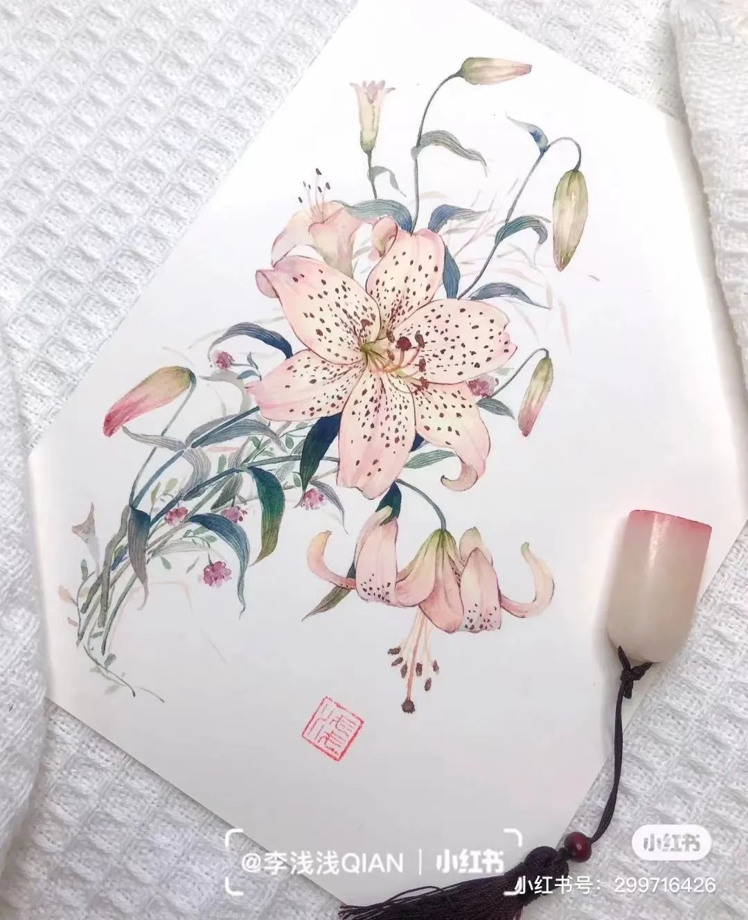 水彩中国风风景简单,古风水彩花卉简单又好看