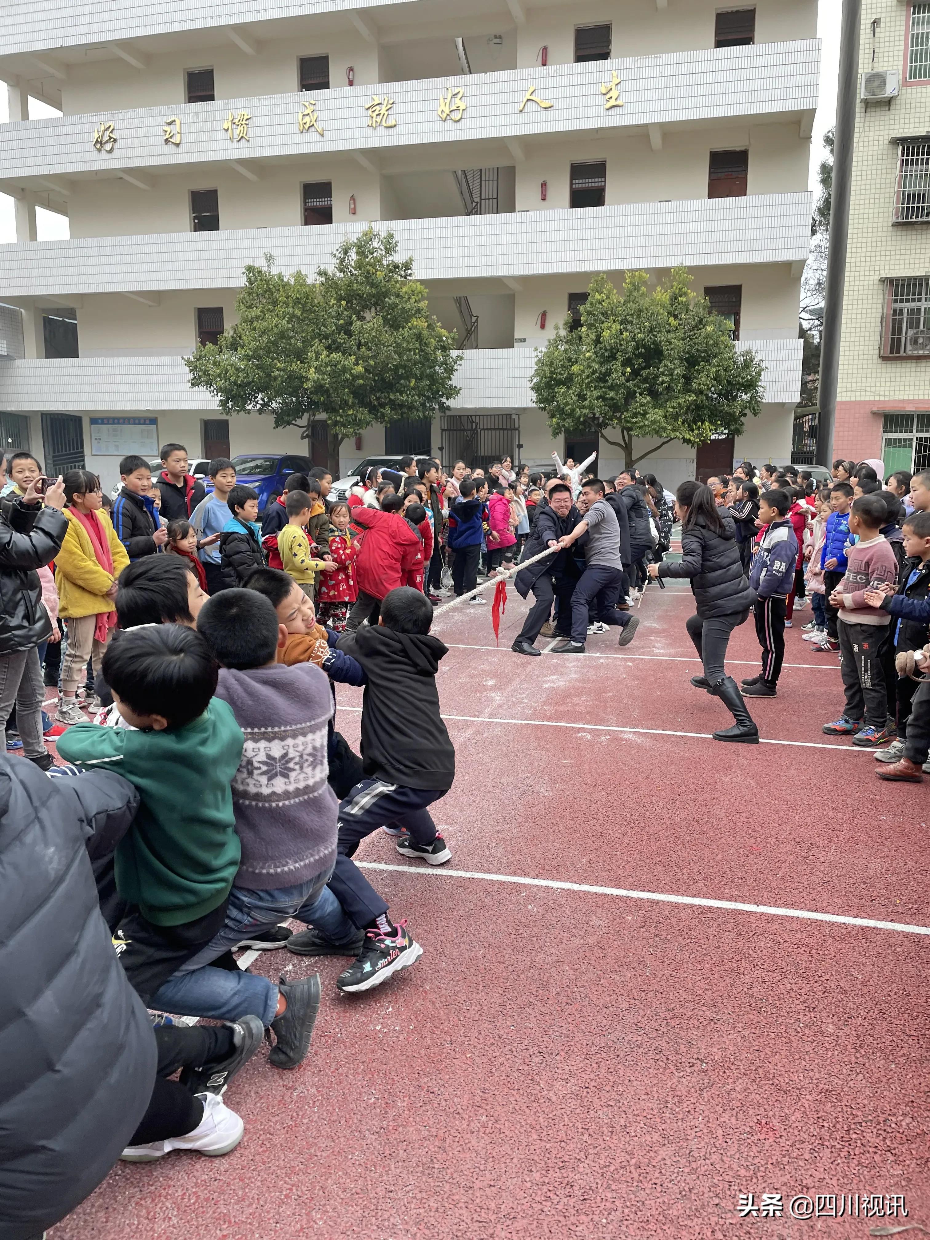 双减下校园体育升温,双庆小学2020年冬季运动会