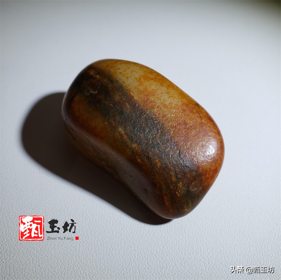 和田玉三色青花,三色和田玉山水画籽料原石欣赏