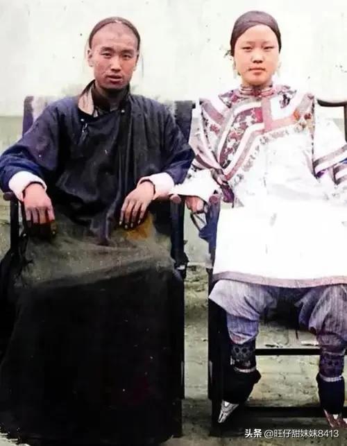 晚清地主婆老照片,旧社会地主夫妻图片