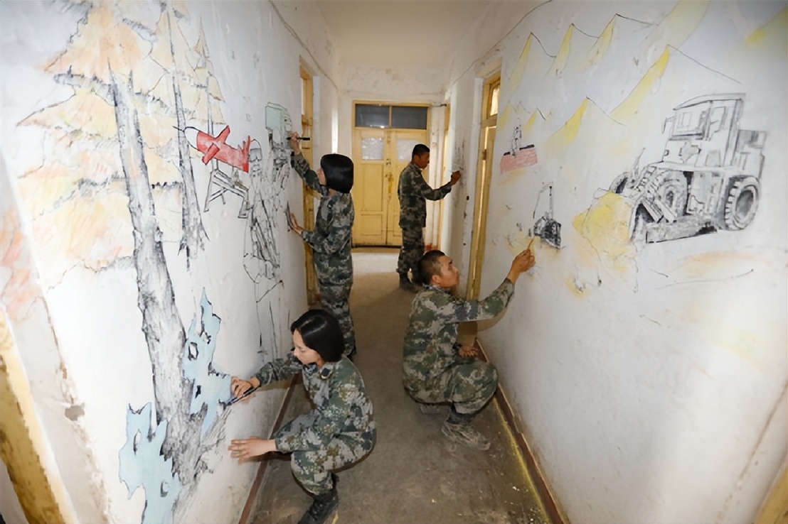 有内涵、有才华!兵哥兵姐邀你打卡“驻训墙画”
