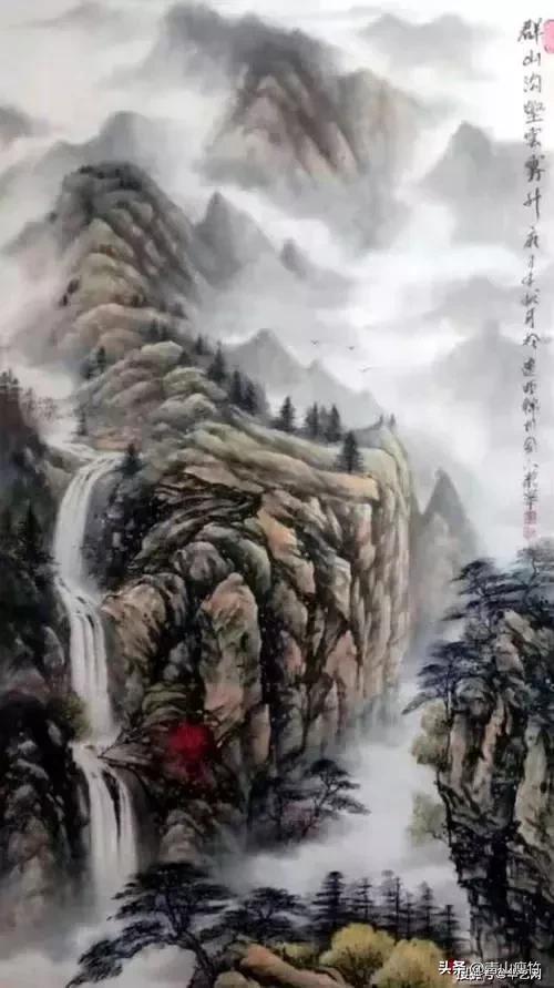 集名家精品山水画70幅欣赏,陈学良山水画精品欣赏40幅