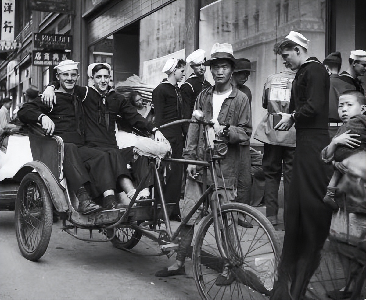 黄包车夫图片老照片,黄包车比赛
