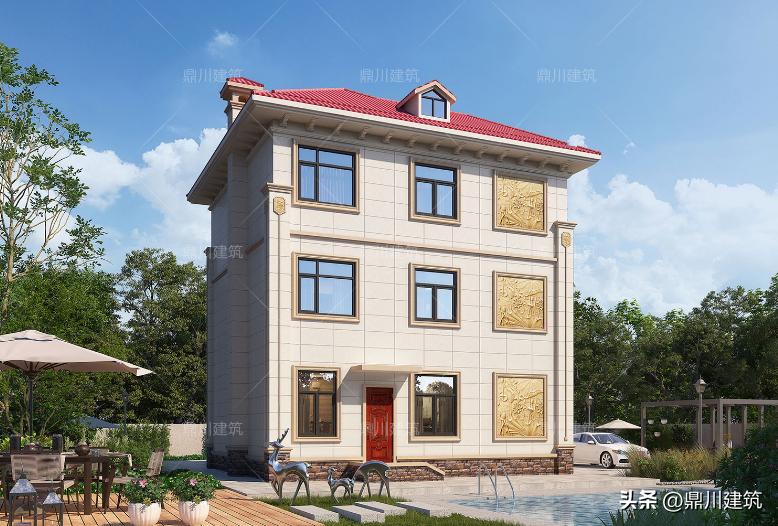 120平三层半别墅带神位露台,109平米露台设计