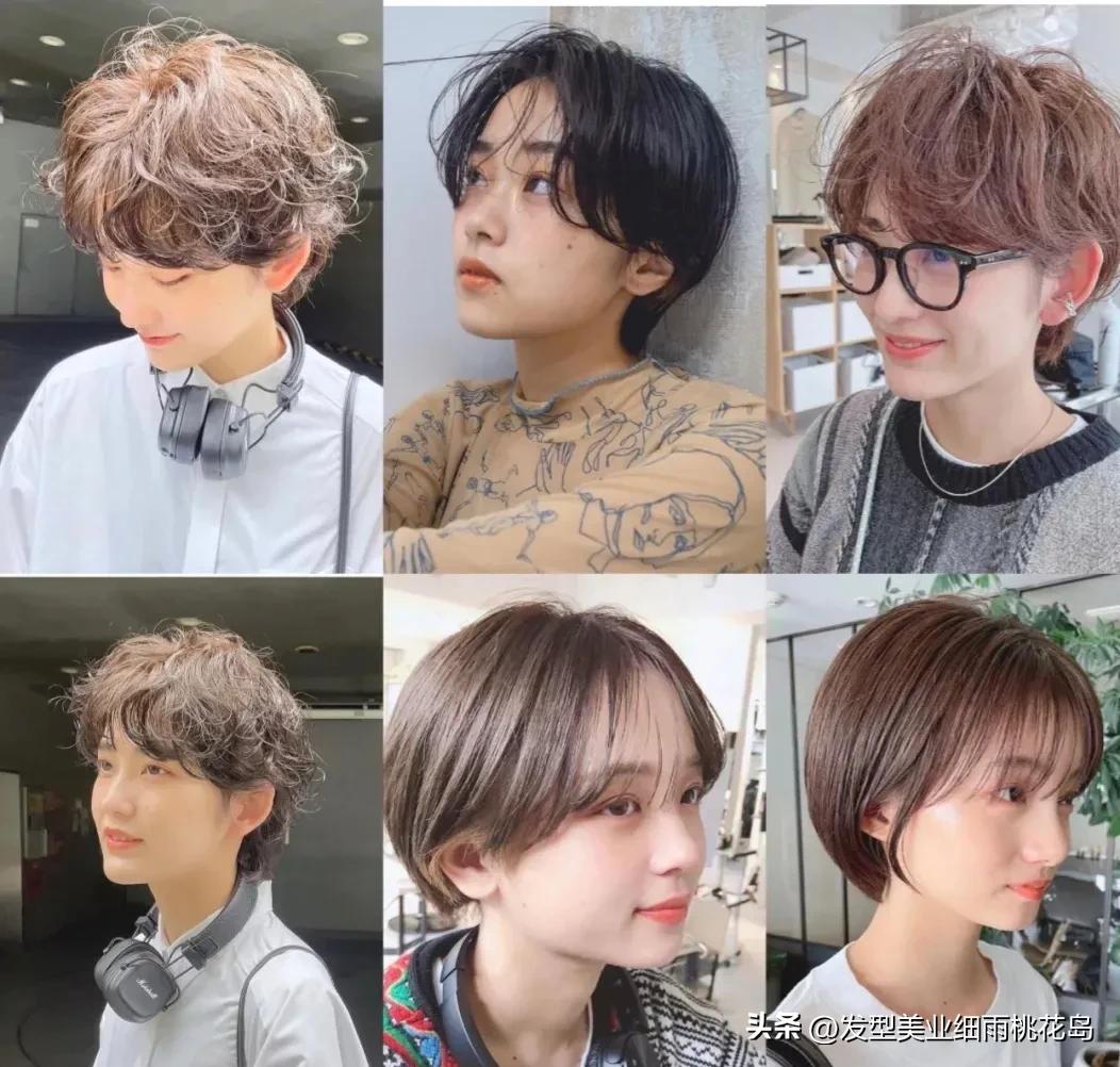 女生减龄显小短发合集,适合又多又粗发女生的短发