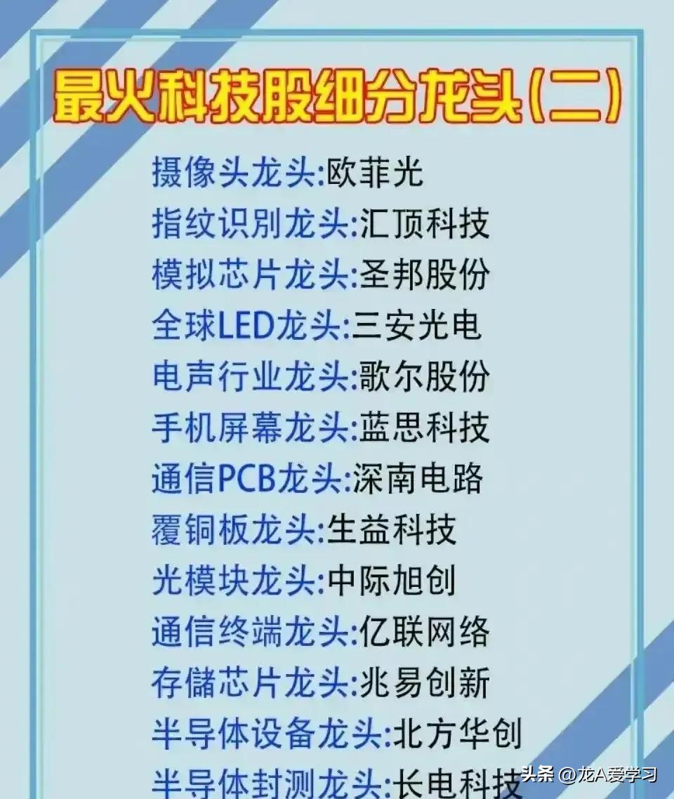 创业板医美龙头股有哪些,创业板科技行业龙头股一览表