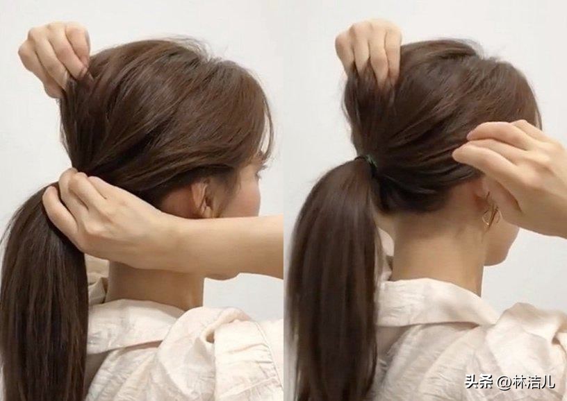 超简单的马尾教程减龄又可爱,又简单又好看的马尾